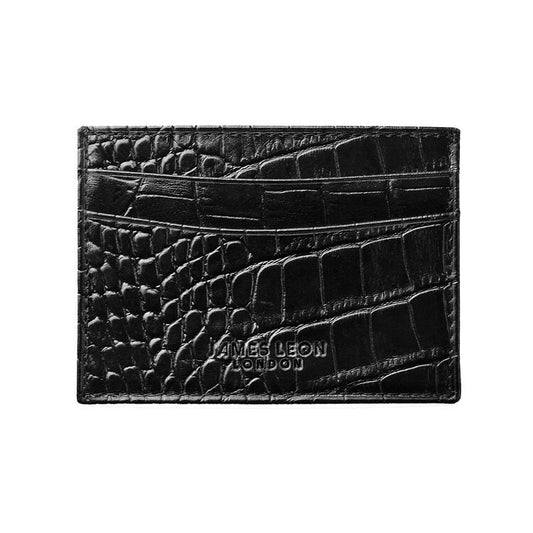 Black Croc Card Holder